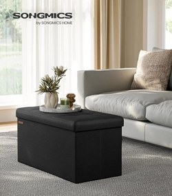 Taburet Lofe s úložným prostorem černý