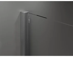 Mexen Velar, sprchový kút s posuvnými dverami 90 x 80 cm, 8mm šedé sklo, brúsený grafit, 871-090-080-41-95