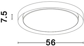 LED stropné svietidlo Troy 56 biele