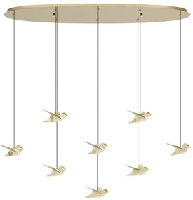 Eglo 390397 - LED Stmievateľný luster na lanku PARATEBUENO 8xLED/4,2W/230V zlatá