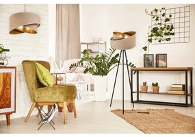 Stojacia lampa Mediolan, 1x textilné tienidlo (výber z 9 farieb), (výber z 2 farieb konštrukcie)