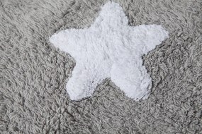 Lorena Canals, Ručne tkaný kusový koberec Stars Grey-White, 120x160, šedá, detská izba