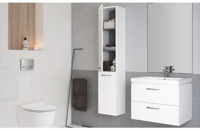 Cersanit S801-149-DSM - Závesná kúpeľňová skrinka s umývadlom LARA 80 cm biela