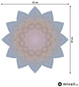 Samolepky na stenu - Mandala modro-hnedá