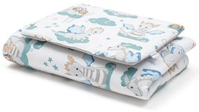 Obojstranný Set z Velvet a bavlny do kočíka New Baby Dráčik