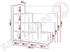 Regál Cyzara 013 (biela). Vlastná spoľahlivá doprava až k Vám domov. 1053800