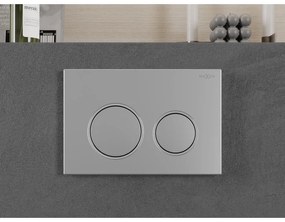 Mexen Fenix Air 07 XS, pneumatické dvojité tlačidlo na splachovanie, chróm matný, 6A0702