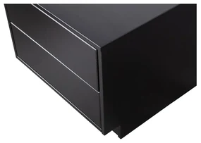 Čierny modulárny TV stolík z borovicového dreva 50x40 cm Finca – WOOOD