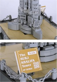Stavebnica WANGE Burj Khalifa Dubaj - 555 dielikov