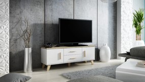Cama TV stolík Lotus - biela, 140 cm