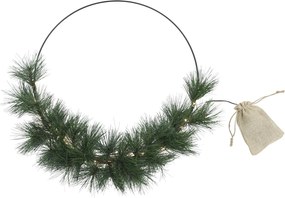 Veniec Fleur s umelými jedlovými vetvami a LED svetielkami – Ø 50 cm
