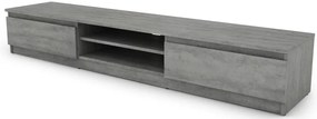 TV stolík Carlos, šedý betón, 175 cm
