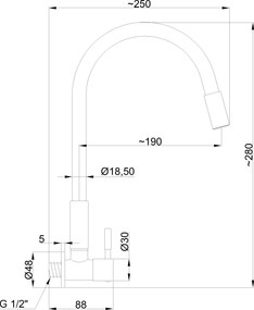 Invena Invena, batéria s elastickým ramenom pre studenú vodu, oceľová/čierna, INV-BZ-52-043-J Leták: https://cloud.invena.pl/s/nnXaZKg3crBrRkz/download?path=%2FPliki%20do%20strony%20www%2FBZ-52-043-J/Inne/BZ-52-043-ulotka-PL…