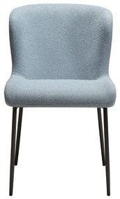 GLAM ČALÚNENÁ STOLIČKA blue/antique pewter