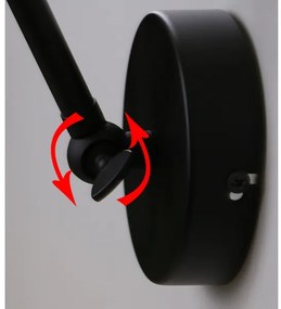 Nástenná lampička FUNDO 1xE27/40W/230V čierna/zlatá