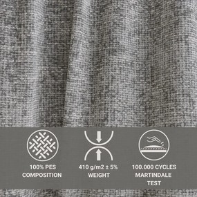 Sivá ženilková rozkladacia/s úložným priestorom rohová pohovka (ľavý roh/do L) Tonga – Maison de Rêve