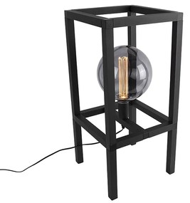 Priemyselná stolná lampa čierna - Big Cage 2