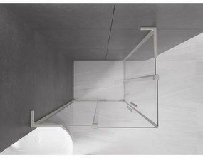 Mexen Velar L Duo, sprchový kút s posuvnými dverami 90 x 80 cm, 8mm číre sklo, brúsená oceľ, 871-090-080-02-03-97