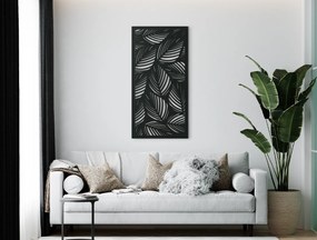 drevko Drevený obraz na stenu Lístie v zátiší Rozmer obrazu: 44,5 x 22 cm, Farba dekorácie: Čierna