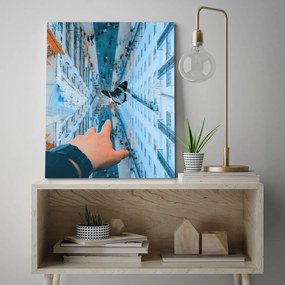 Gario Obraz na plátne Budovy City Hand Butterfly - Bryantama Art Rozmery: 40 x 60 cm