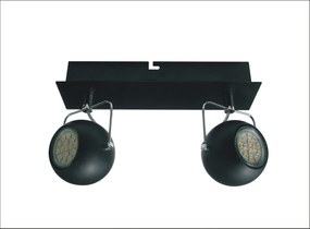 CLX Stropné / nástenné LED bodové osvetlenie TEMISTOCLE, 2xGU10, 3W, čierne
