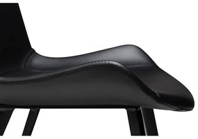 Čierna jedálenská stolička z imitácie kože DAN–FORM Denmark Hype