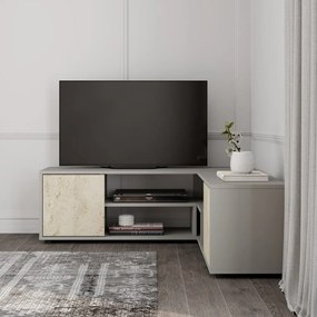 Sivý TV stolík 125x40x120 cm Rosa – Kalune Design