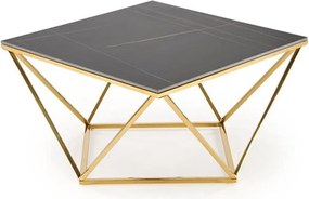 Konferenčný stolík Felicia čierna mramor/zlatá