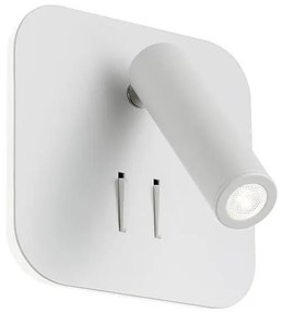 Redo 01-1491 - LED nástenné svietidlo QUDA LED/6W/230V + LED/3W CRI 90 USB biela