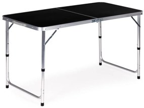 Bestent Kempingový stôl skladací 120x60cm a 4 stoličky Black