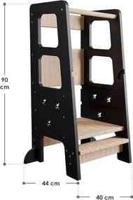 Rastúca detská učebná veža, ružová, výškovo nastaviteľná