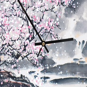 Gario Hodiny na stenu Cherry Blossom Rozmery: 40 x 40 cm