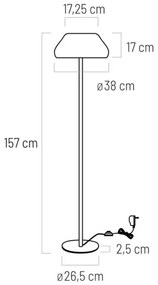 Klausen 107013 - LED Stojacia lampa PADDY LED/18W/230V biela