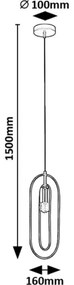Rabalux 72263 - Luster na lanku ROVIER 1xE27/40W/230V