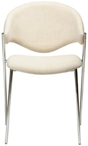 Krémovobiela čalúnená jedálenská stolička Zone – DAN-FORM Denmark