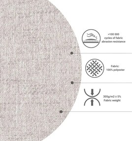 Krémovobiela rozkladacia rohová pohovka (variabilná) Homely Tommy – Miuform