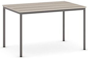 Jedálenský stôl, 1200 x 800 mm, tmavo sivá podnož, dub prírodný