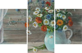 Obraz - Lúčne kvety, olejomaľba (90x60 cm)