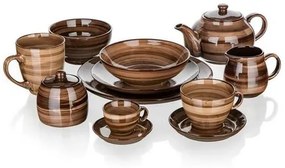 Banquet 6-dielna sada keramických hrnčekov PALAS, 400 ml, hnedá