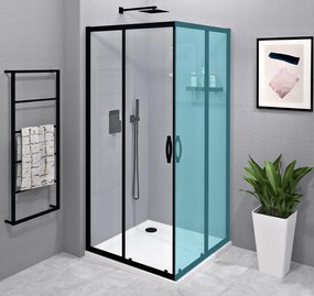 Gelco Gelco, SIGMA SIMPLY BLACK sprchové dvere posuvné pre rohový vstup 900 mm, číre sklo, GS2190B