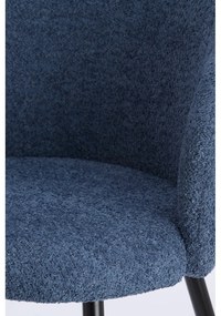 Modré kovové jedálenské kreslá v súprave 2 ks Radaja – Light &amp; Living