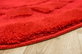 Kúpeľňový koberček Ocean červený kruh