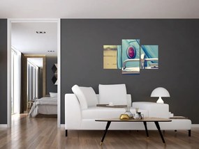 Obraz tyrkysového veterána (90x60 cm)