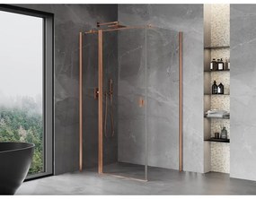 Mexen Mist T, sprchový kút s krídlovými dverami, 85 x 110 cm, 8mm číre sklo, medený profil, 8A4T-110-085-65-00