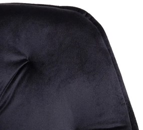 Kancelárska stolička FLOSSI zamatová čierna 859248