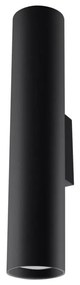 Sollux SL.0330 - Nástenné svietidlo LAGOS 2 2xGU10/10W/230V čierna