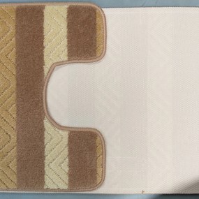 DY Kúpeľňová sada koberčekov s výrezom Montana - béžová