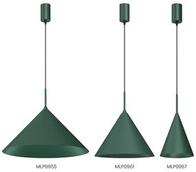 Závesné svietidlo Capital, 1x zelené kovové tienidlo, (fi 32cm), gr