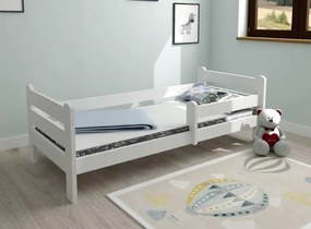 Detská posteľ z masívu borovice EDITA - 200x90 cm - biela