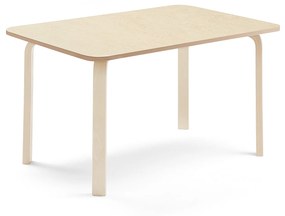 Stôl ELTON, 1200x700x640 mm, linoleum - béžová, breza